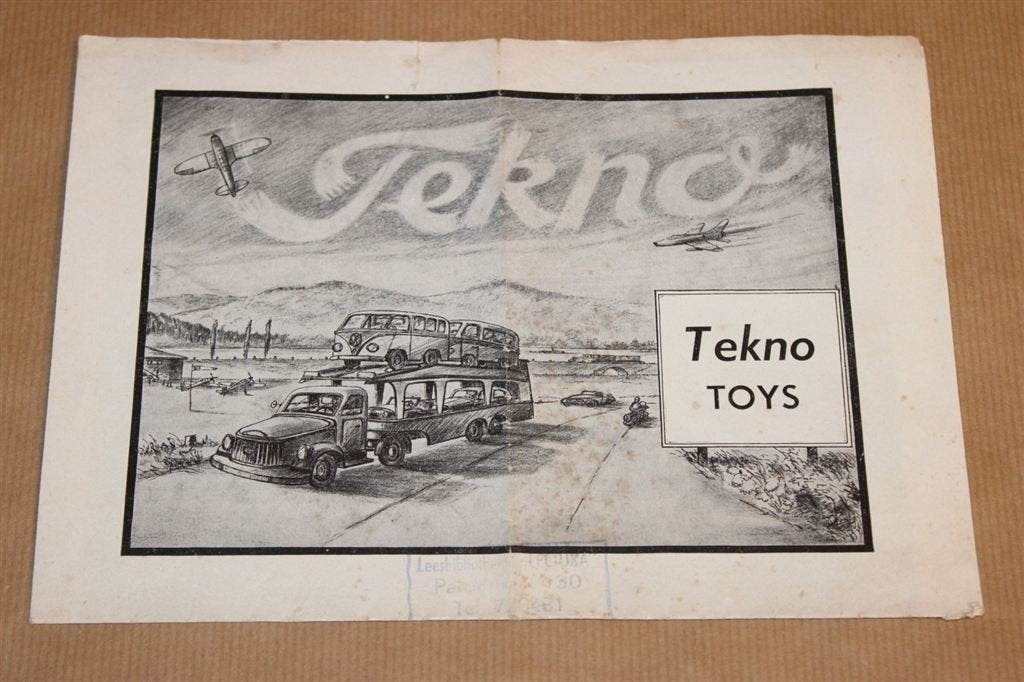 Zeldzame oude brochure - Tekno Toys - Ca 1960 !!, Ophalen of Verzenden