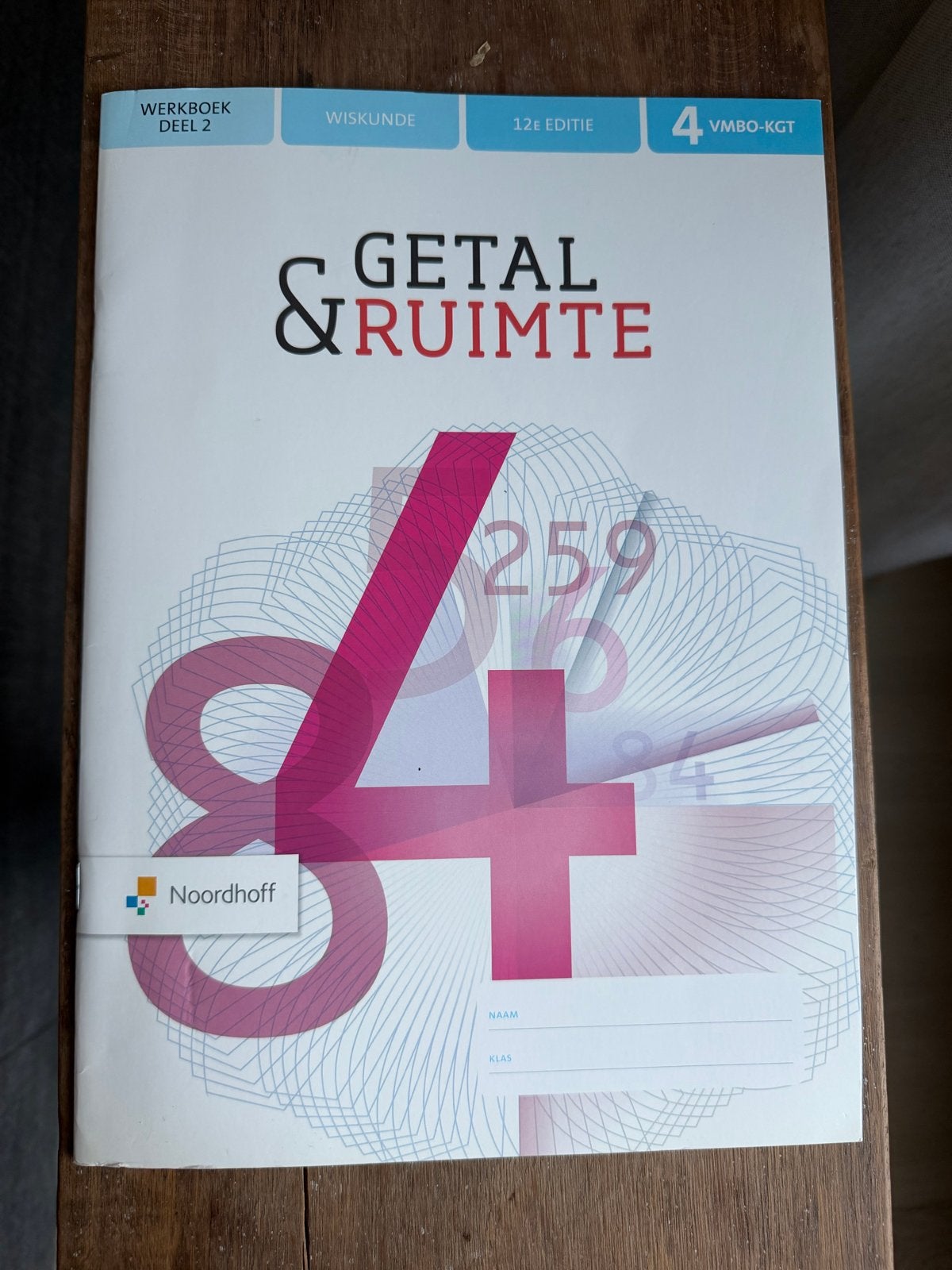 Getal & Ruimte Noordhoff Werkboek 4 VMBO-KGT deel 2, Boeken, Ophalen of Verzenden, Zo goed als nieuw, VMBO, Wiskunde A