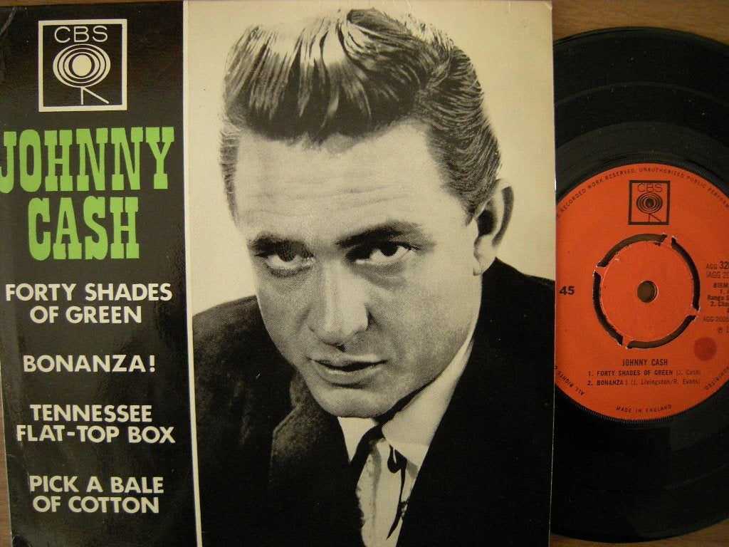 Johnny Cash (Forty Shades Of Green) ep., Gebruikt, 7 inch, Ophalen of Verzenden, EP
