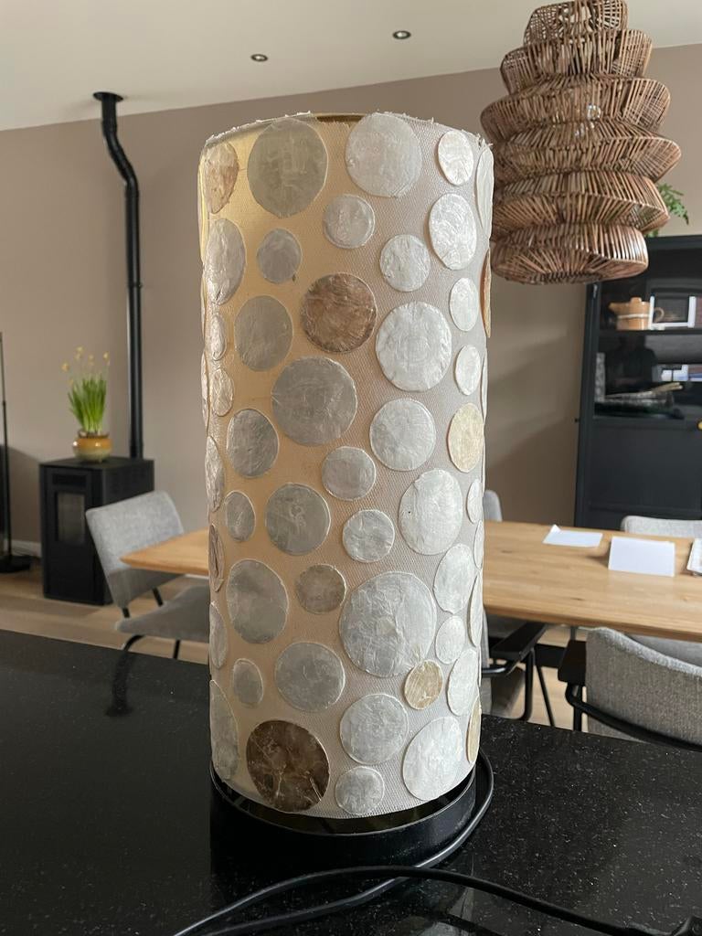 Villaflor Tafellamp met Schelpen, Ophalen, Zo goed als nieuw, Overige materialen, 50 tot 75 cm