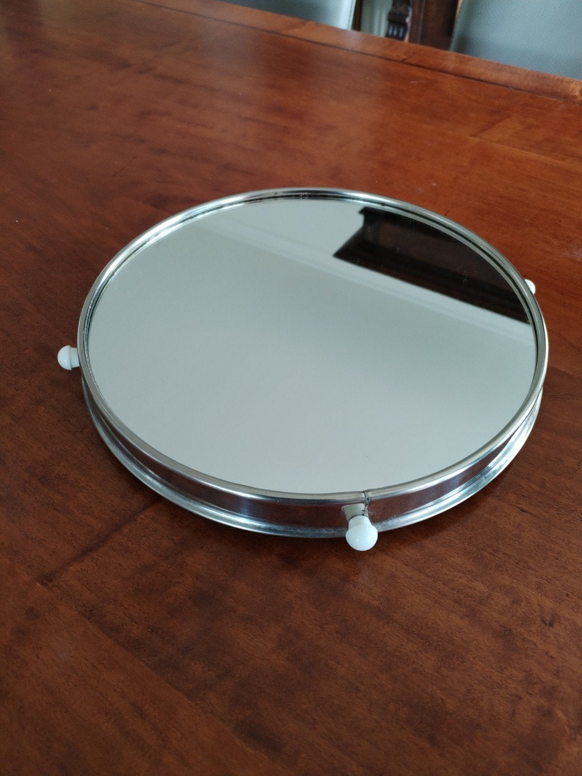 Vintage, spiegel, draaiplateau, doorsnee 26 cm, Ophalen of Verzenden