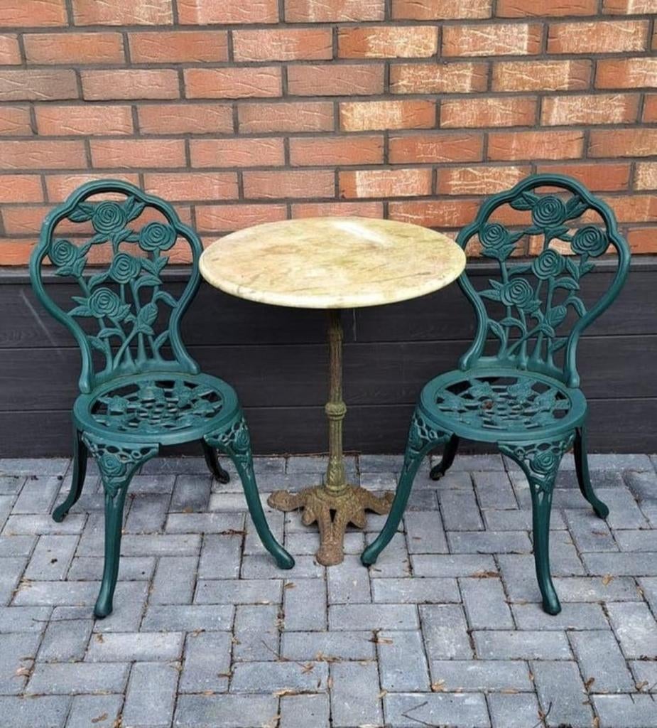 Aluminium bistro set, Ophalen, Aluminium, 2 zitplaatsen