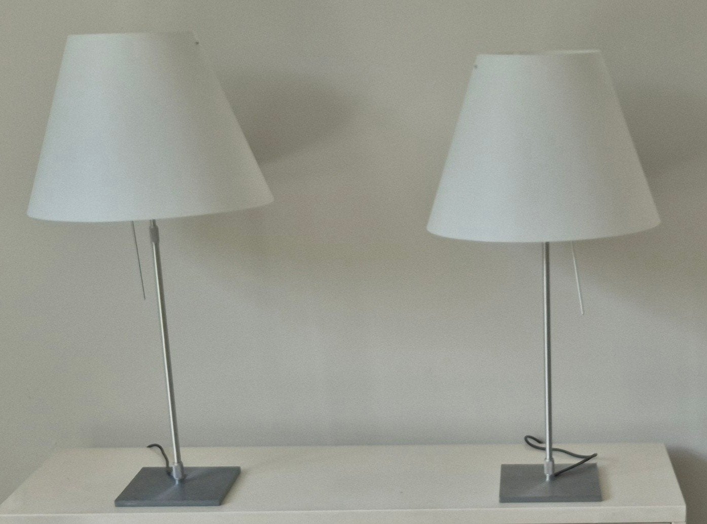 Luceplan D13 tafellampen (set van 2) - Vintage, Ophalen, Gebruikt