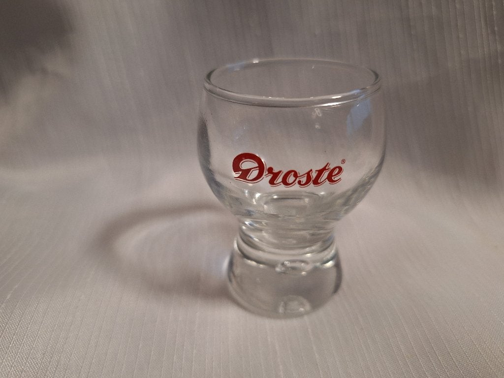DROSTE glaasje, Verzamelen, Glas en Borrelglaasjes, Ophalen of Verzenden, Zo goed als nieuw, Overige typen