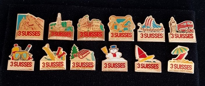 3 Suisses vakantie pins, Verzenden, Nieuw, Transport, Speldje of Pin