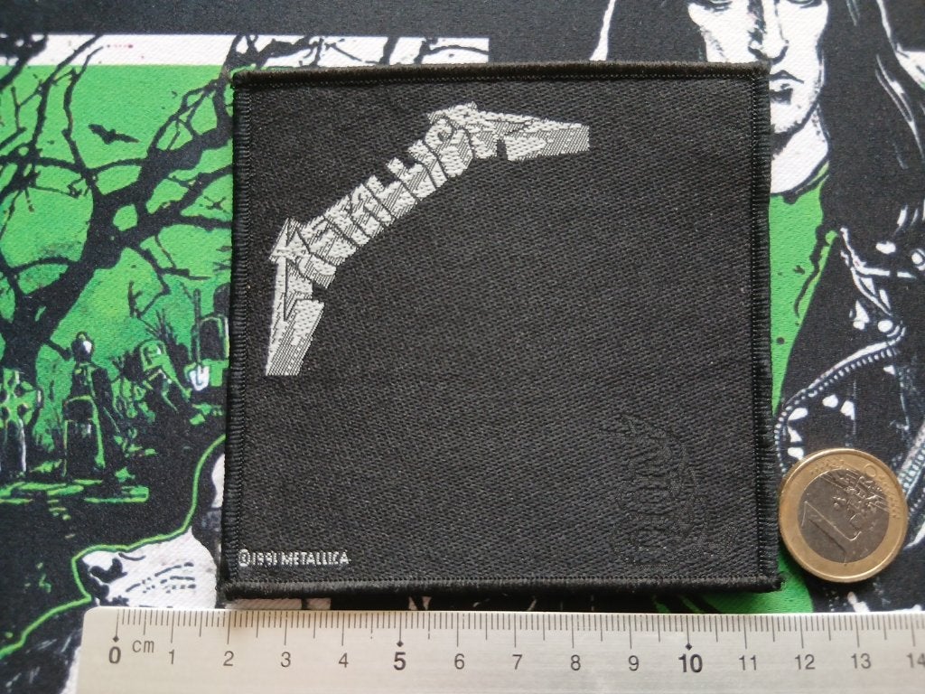 METALLICA vrij zeldzame 1991 patch 123 -10.5 x 9.5 cm, Ophalen of Verzenden, Nieuw, Kleding