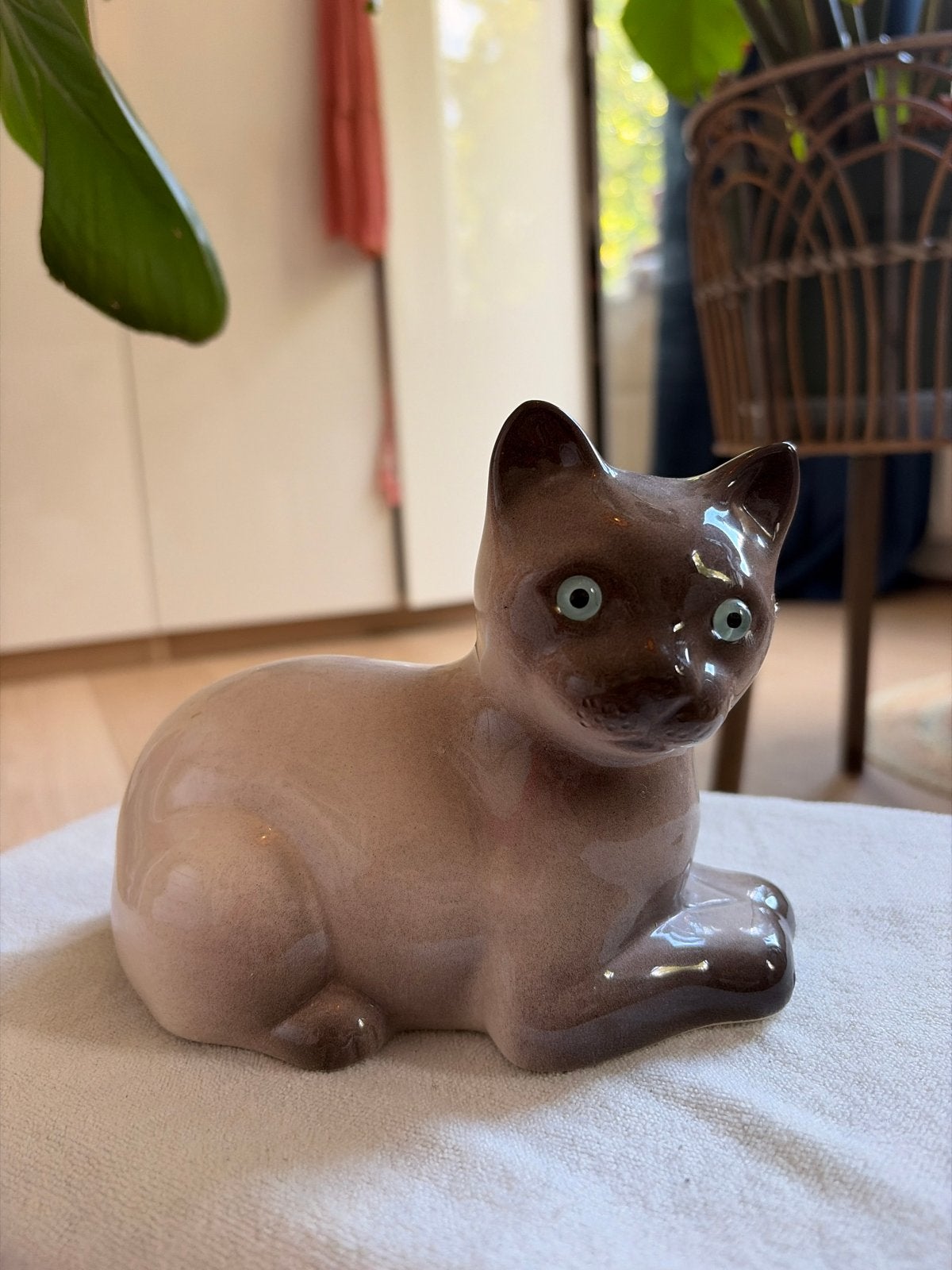 Vintage Siamese kat beeldje - Keramiek, Ophalen of Verzenden