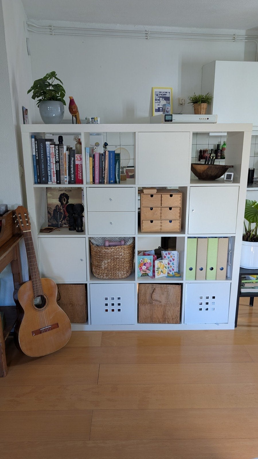 IKEA Expedit kast 4x4 met diverse inzetonderdelen, Ophalen, Gebruikt, 100 tot 150 cm, 100 tot 150 cm