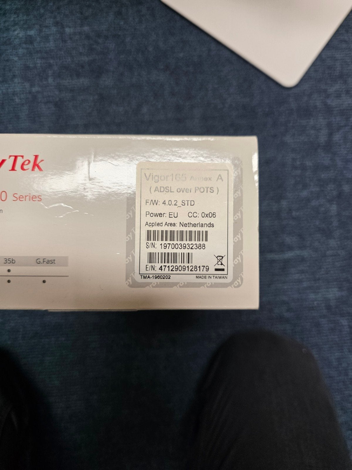 DrayTek Vigor160 Series 35b/G.Fast Modem (Nieuw), Ophalen of Verzenden, Nieuw, Router met modem, DrayTek