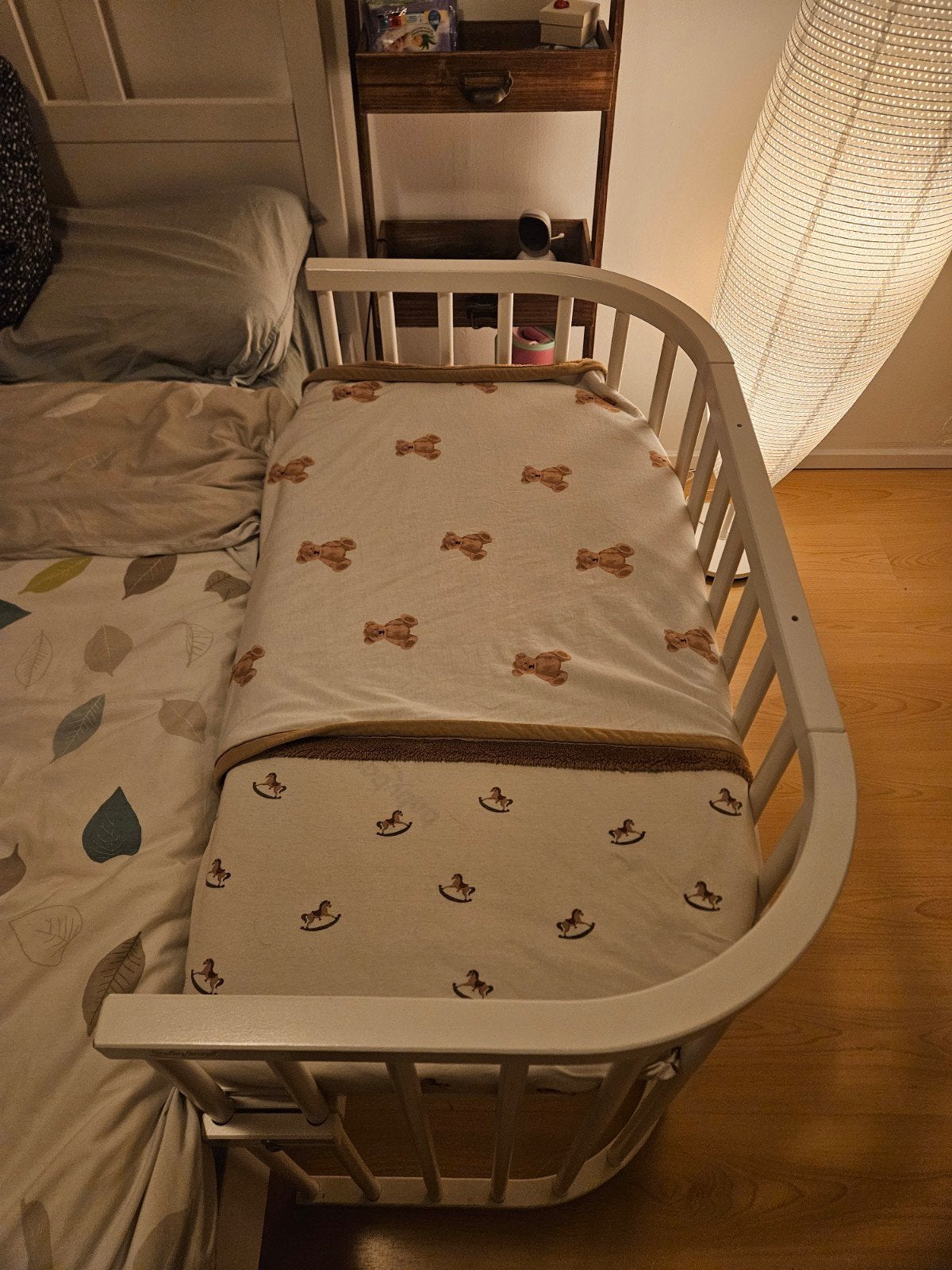 Babybay co-sleeper, verstelbaar, incl. 2 hoeslakens, Ophalen, Gebruikt, Wieg