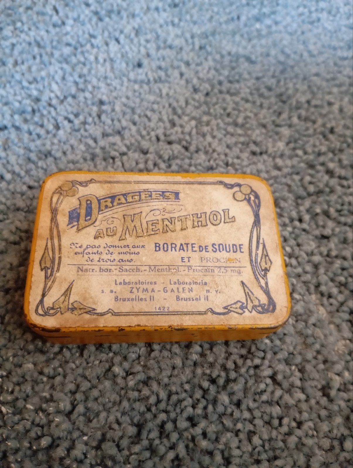 Vintage Blikje Dragees au Menthol Brussel, Ophalen of Verzenden