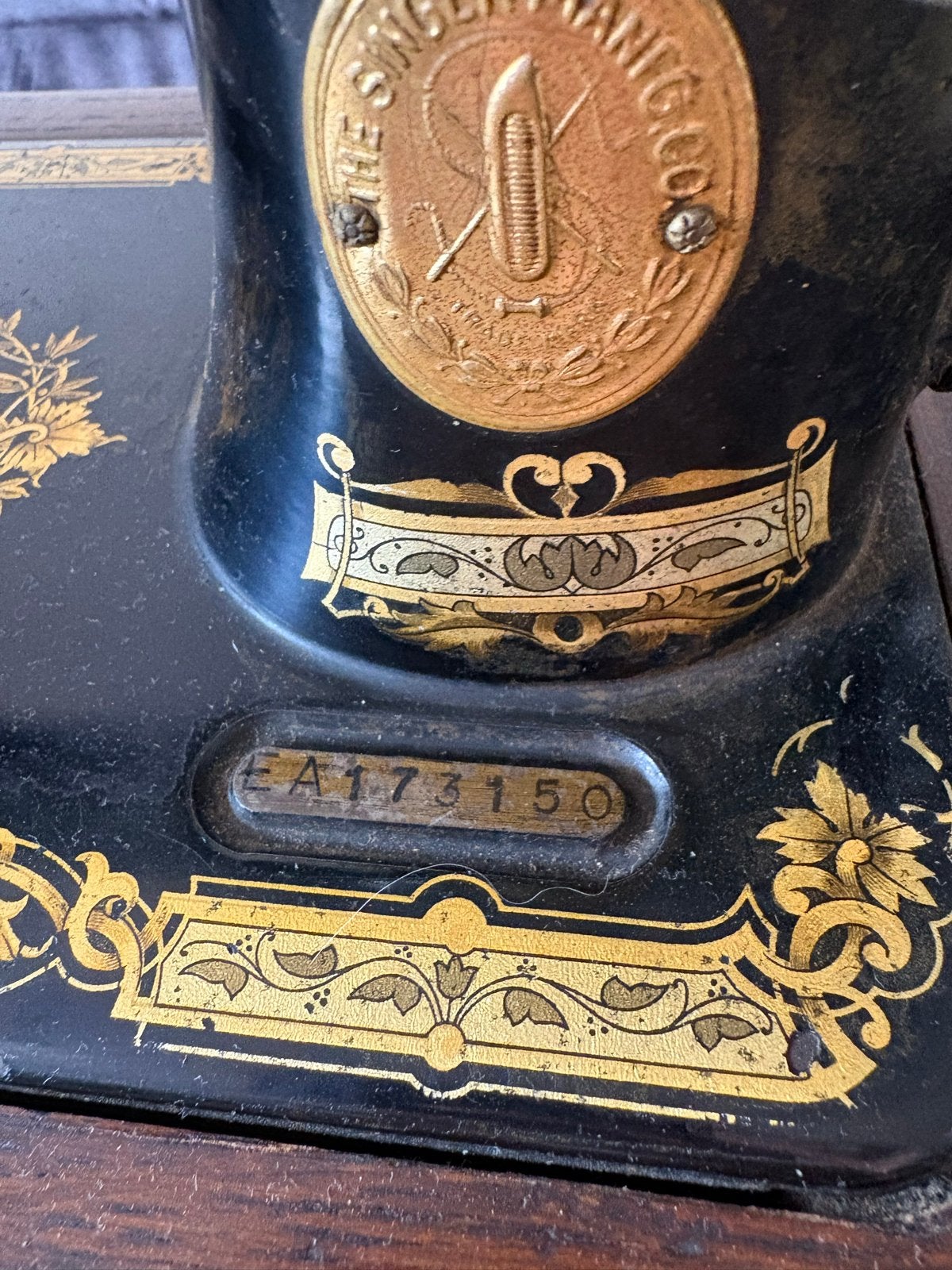 Antieke Singer Naaimachine uit 1935 met Houten Kap, Antiek en Kunst, Ophalen