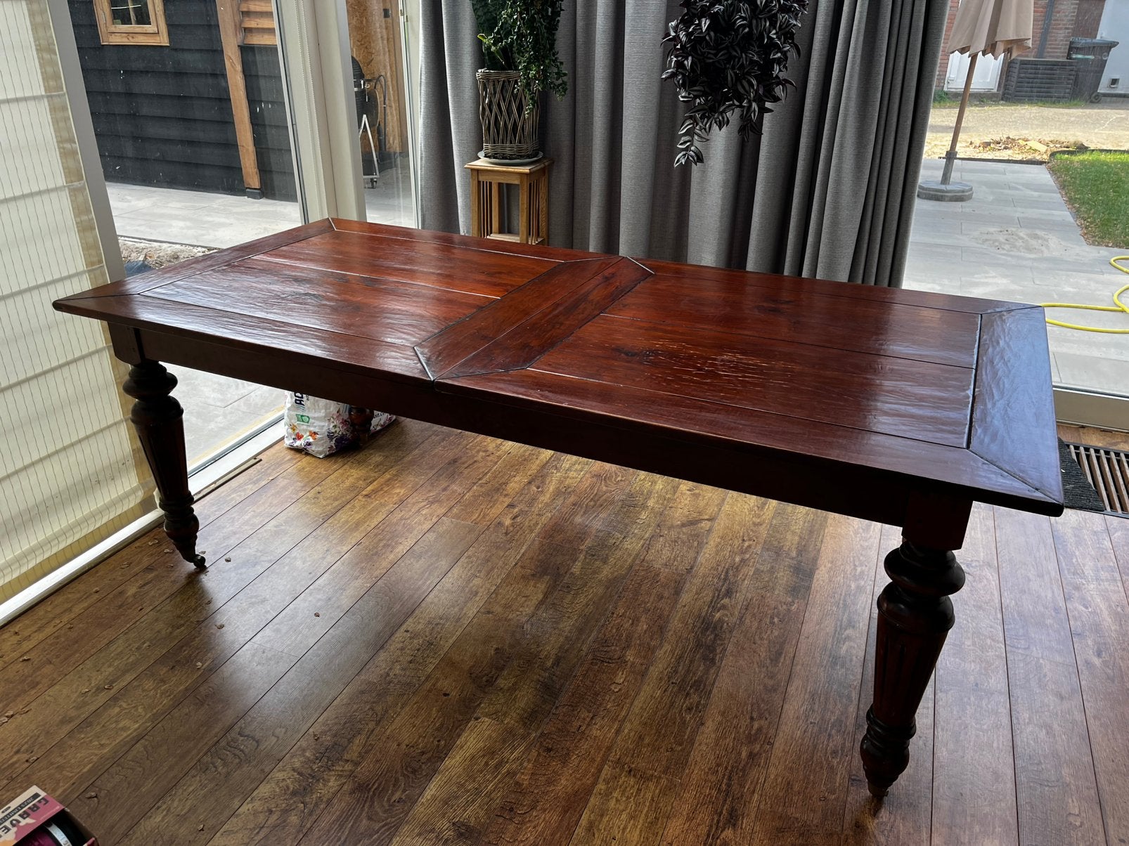 Klassieke kersenhouten eettafel 210x100 - uitschuifbaar, Antiek en Kunst, Antiek | Meubels | Tafels, Ophalen