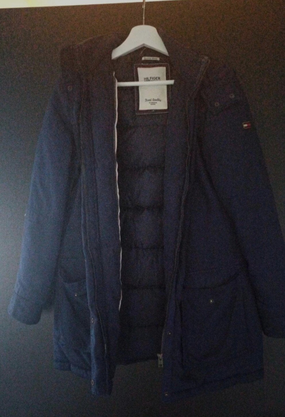 Tommy Hilfiger Denim winterjas - Maat S, Kleding | Dames, Blauw, Ophalen of Verzenden, Zo goed als nieuw, Maat 36 (S)