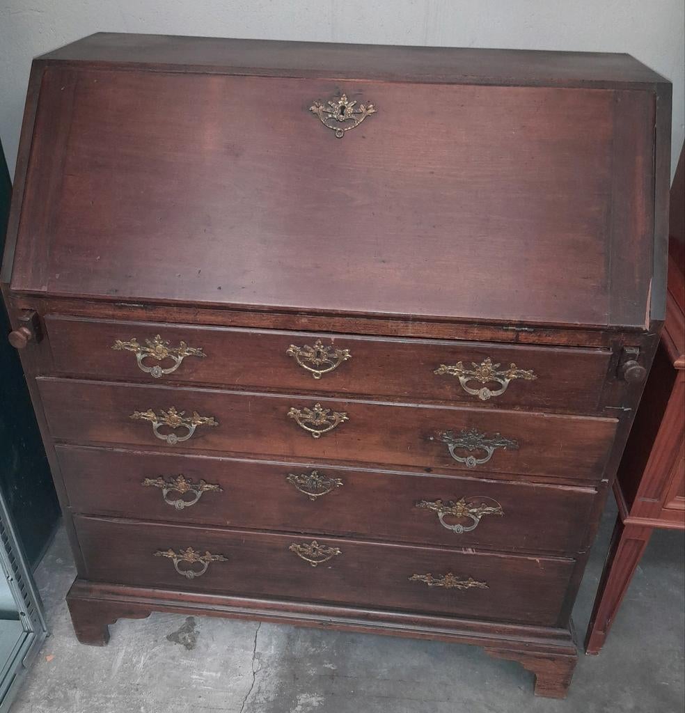 Antieke eiken Secretaire, Antiek en Kunst, Antiek | Meubels | Kasten, Ophalen