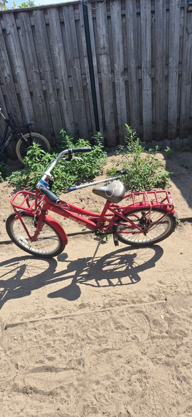 Rode Volare kinderfiets 20 inc met bagagedrager, Gebruikt, Terugtraprem, 20 inch of meer, Volare