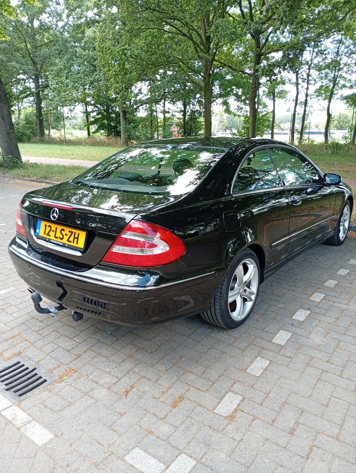 Mercedes-Benz CLK 1.8 Clk200 Kompr Coupe AUT 2003 Zwart, Auto's, Automaat, Achterwielaandrijving, Zwart, 4 cilinders