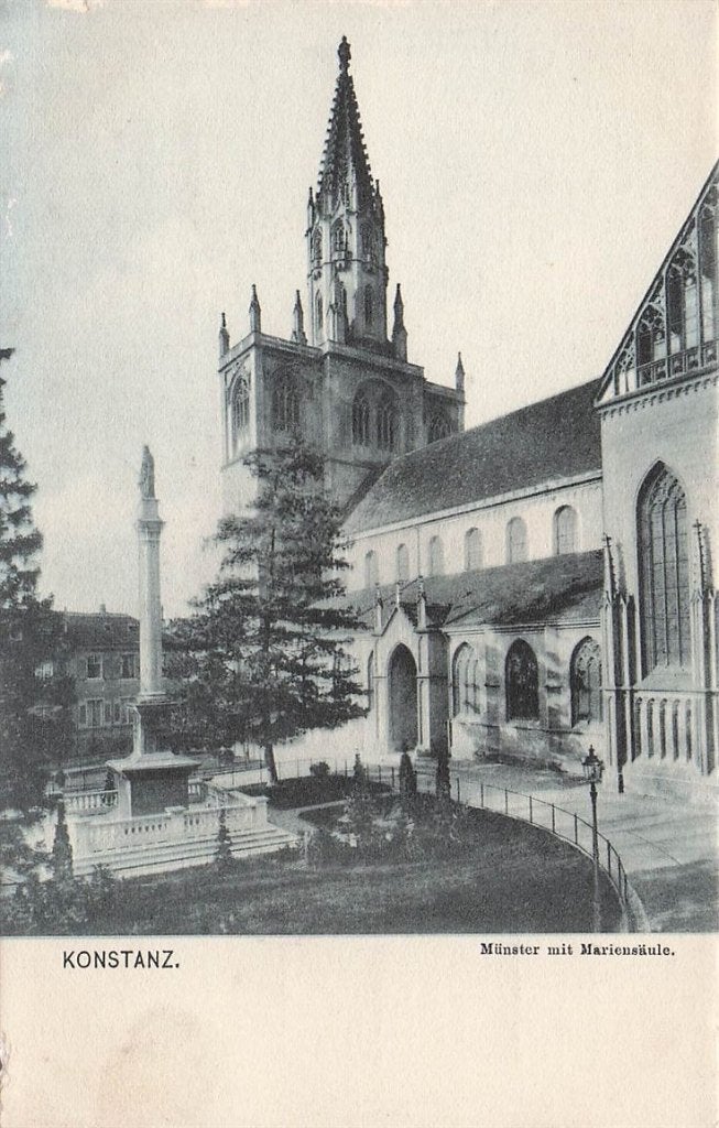 703-288-037 Münster mit Mariensäule Konstanz, Verzenden, Voor 1920, Duitsland
