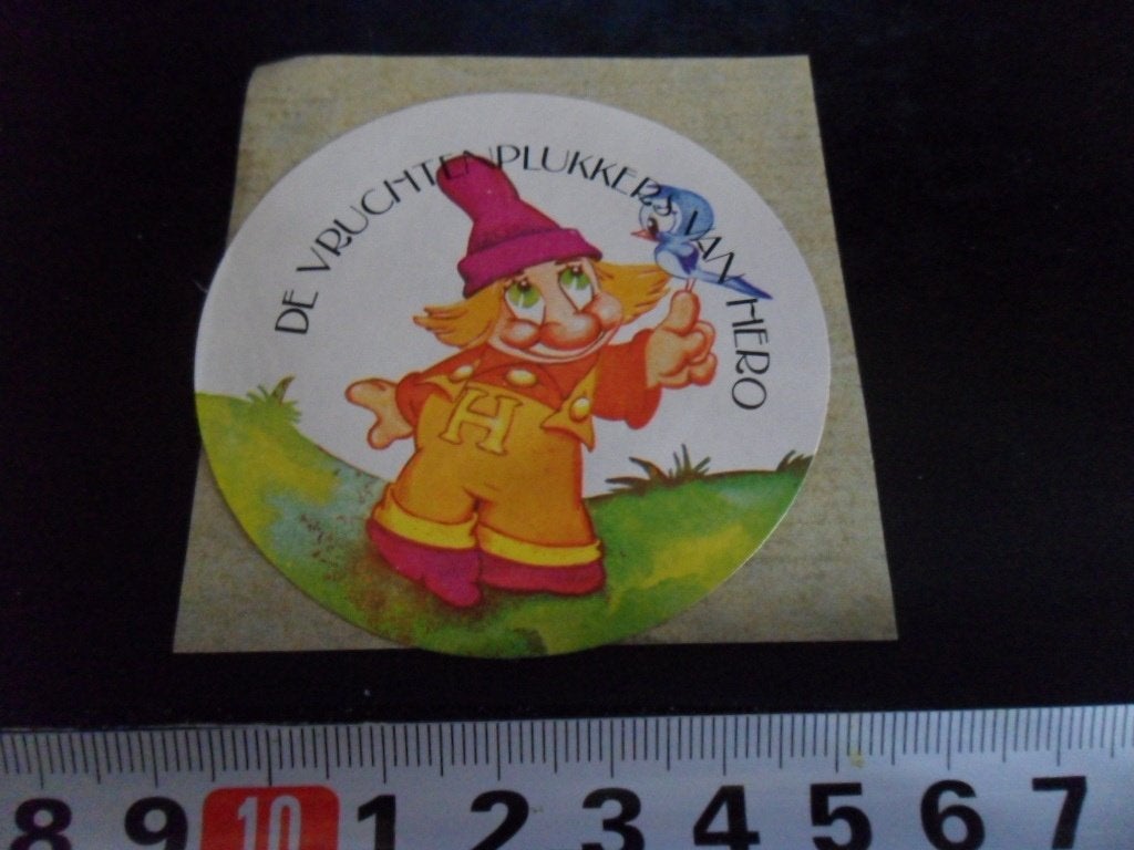 sticker HERO De Vruchtenplukkers  Kabouter, Verzamelen, Stickers, Ophalen, Zo goed als nieuw