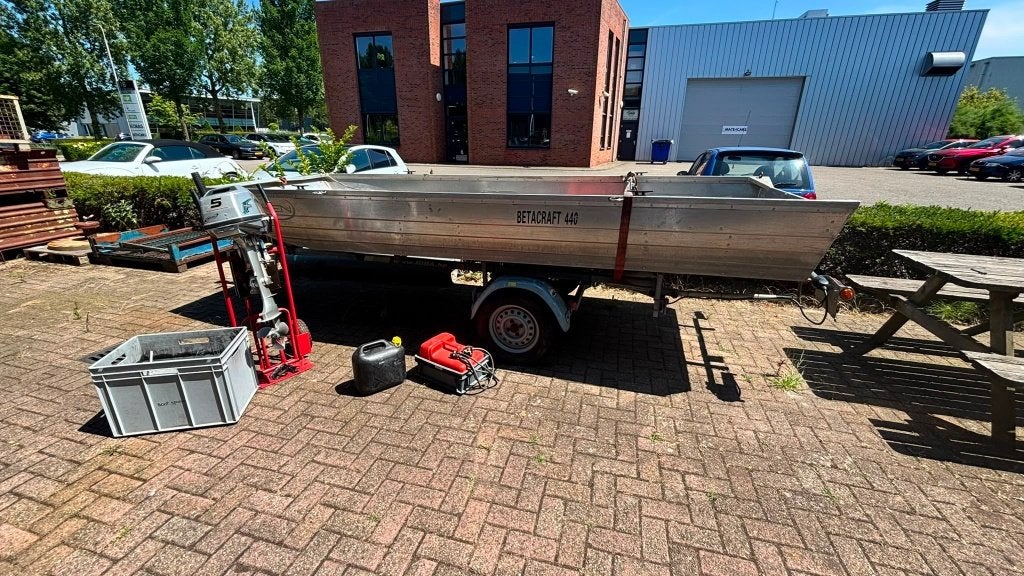 Boot, Buitenboord motor met aanhanger, Ophalen, Gebruikt, Motor en Techniek, Motorboot