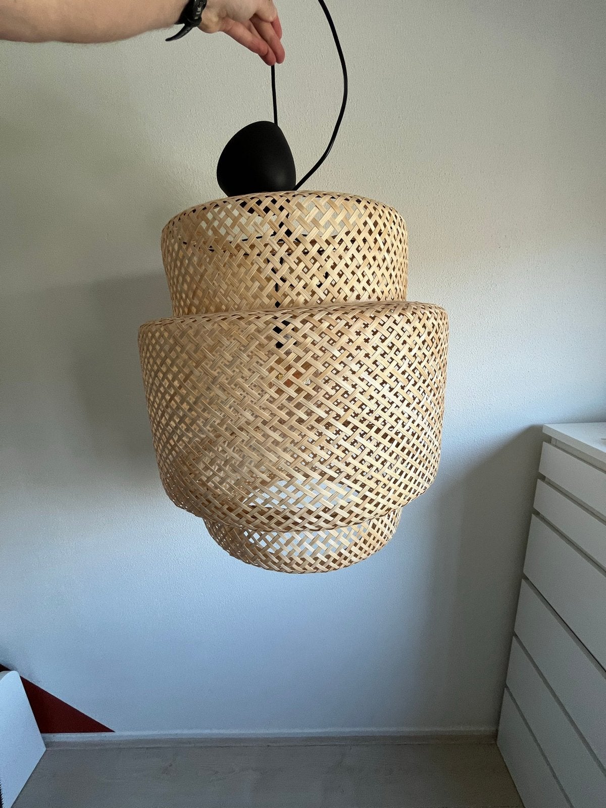 IKEA Sinnerlig hanglamp 50cm - Nieuwstaat, Ophalen, Zo goed als nieuw, Natuurlijk materiaal