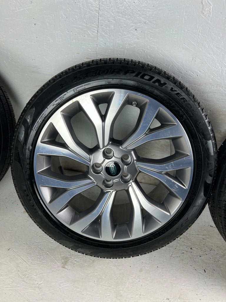 Originele Range Rover Sport L405 velgen 21" 5x120 all-season, Auto-onderdelen, Niet ingevuld, Gebruikt, 275 mm, Banden en Velgen