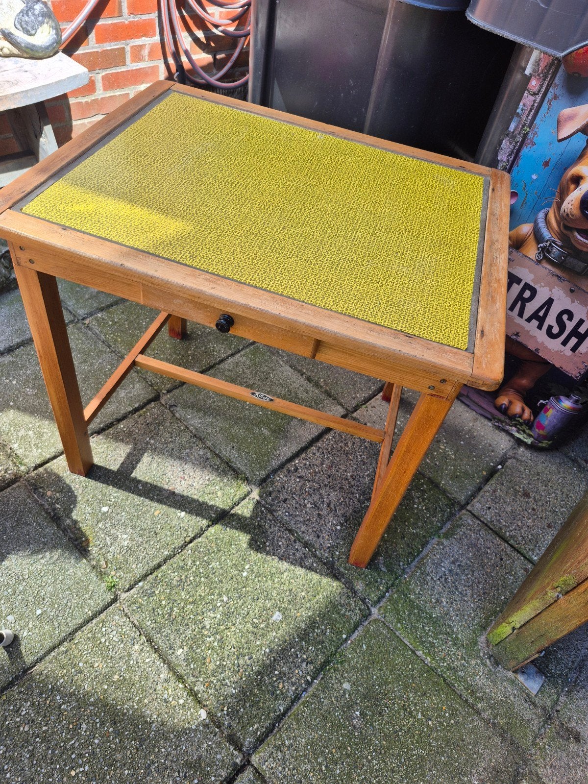 Bijzet tafeltje, Minder dan 55 cm, Gebruikt, Ophalen of Verzenden, Hout