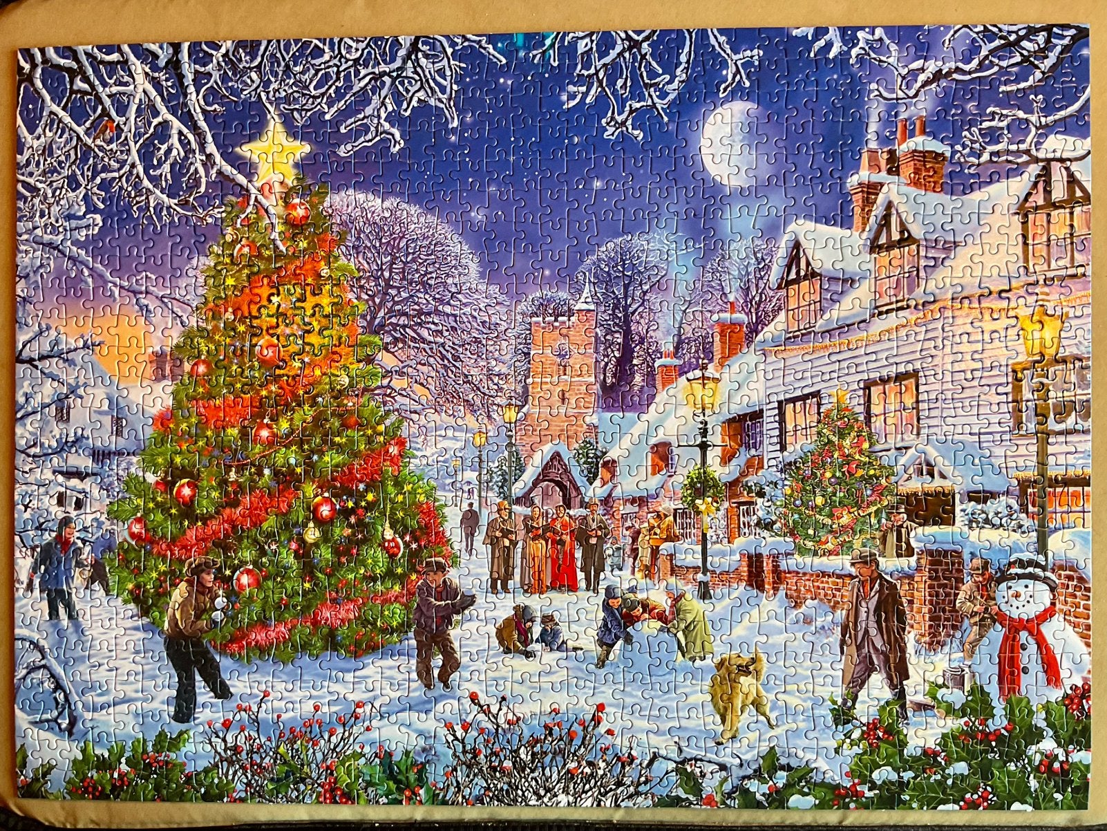 Gibsons The Village Christmas Tree Steve Crisp 1000 stukjes, Ophalen of Verzenden, 500 t/m 1500 stukjes