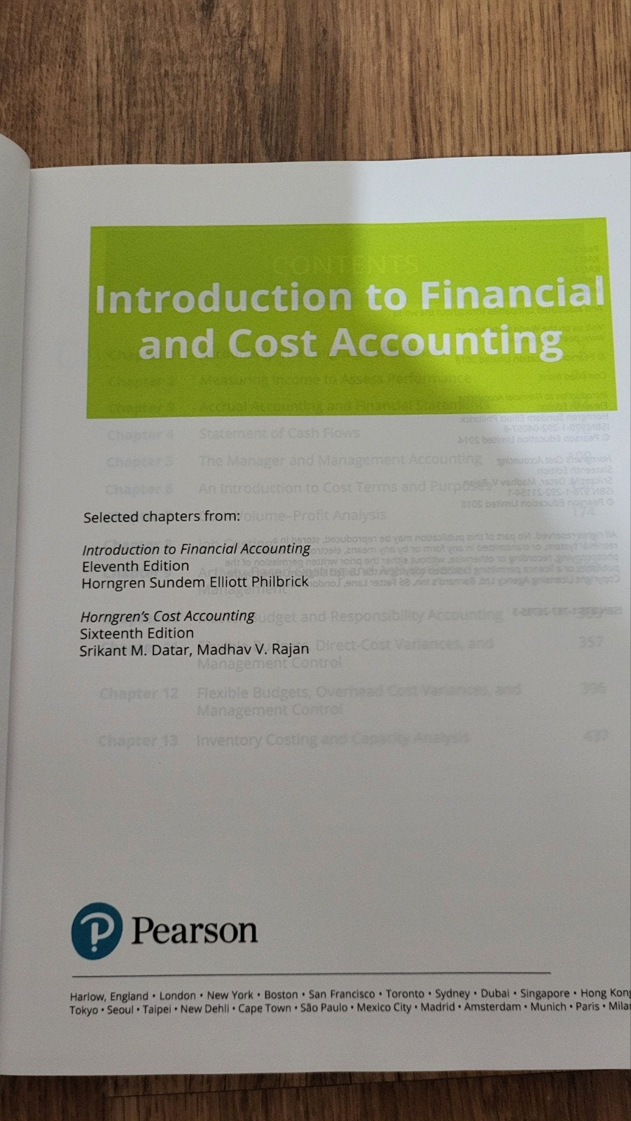 Introduction to Financial and Cost Accounting, Horngren, Sundem, Elliott, Philbrick, Datar, Madhav, Rajan, Zo goed als nieuw, Gamma