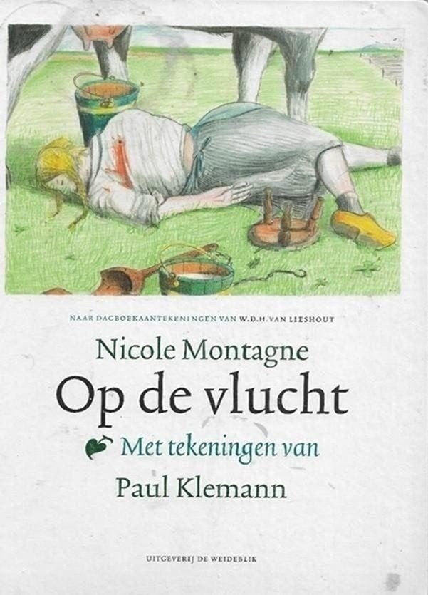 Nicole Montagne Op de vlucht (tek. Paul Klemann), Ophalen of Verzenden, Zo goed als nieuw, Schilder- en Tekenkunst