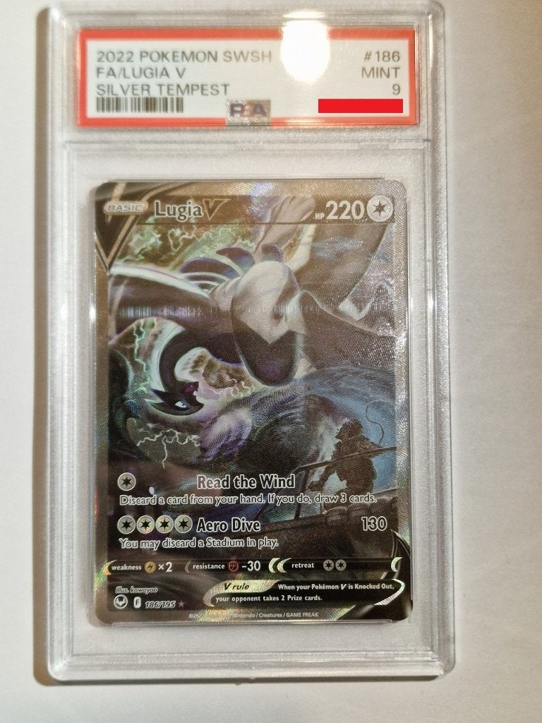 PSA 9 Lugia V (SIT 186, MINT, Pokémon, Silver Tempest), Hobby en Vrije tijd, Verzamelkaartspellen | Pokémon, Ophalen of Verzenden