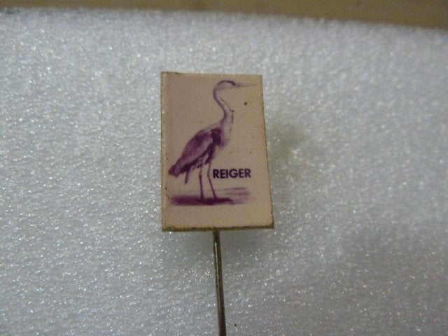 Vintage Reiger Speldje - Dier of Natuur Pin, Ophalen of Verzenden, Gebruikt, Dier of Natuur, Speldje of Pin