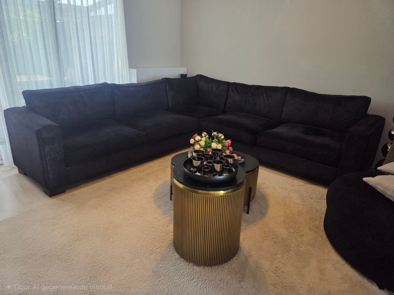 Comfortabele hoekbank Eric kuster style, Huis en Inrichting, Ophalen, Gebruikt, 100 tot 125 cm, Hoekbank