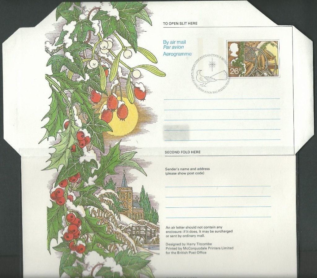 ENGELAND 1983 26P. Kerstmis airletter, greiner: 105/michel:, Verzenden, Gestempeld
