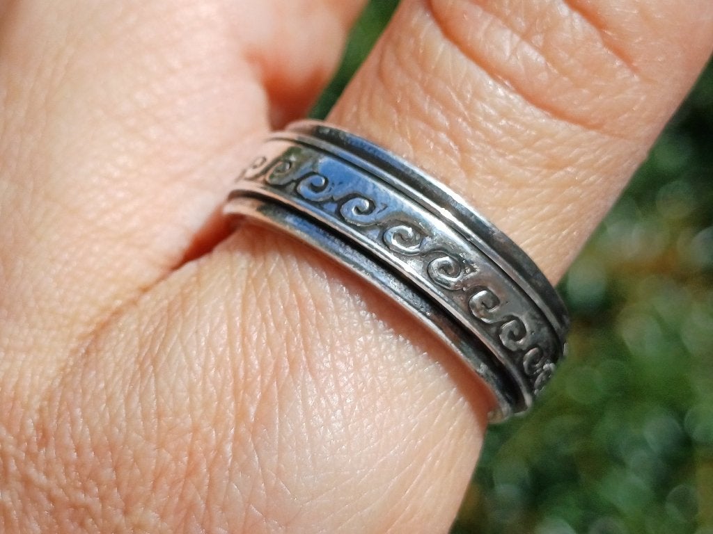 Vanoli 925 zilver draai ring spinning ring spinner maat 21, Vanoli, 20 of groter, Amsterdam, Nieuw