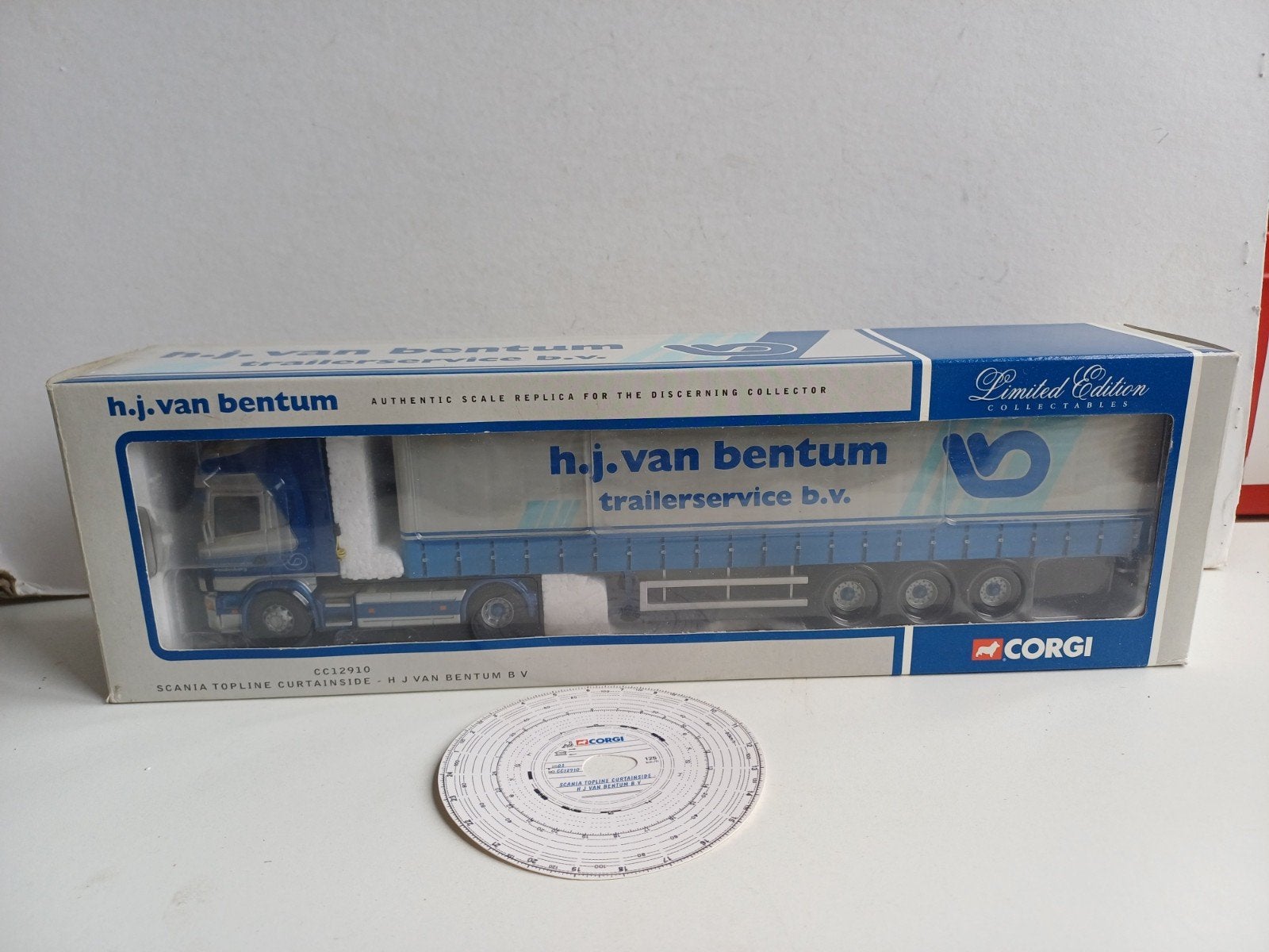H.j. van Bentum Woudenberg Scania topline corgi 1:50, Ophalen of Verzenden, Bus of Vrachtwagen, Corgi
