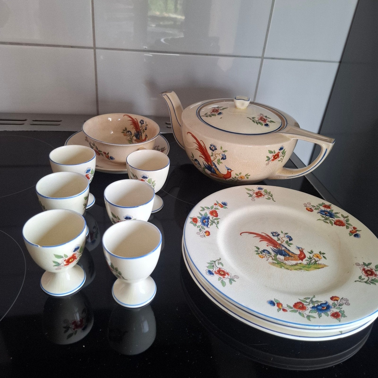 Hanley Newhall "Bird of Paradise" servies uit de jaren '40, Ophalen