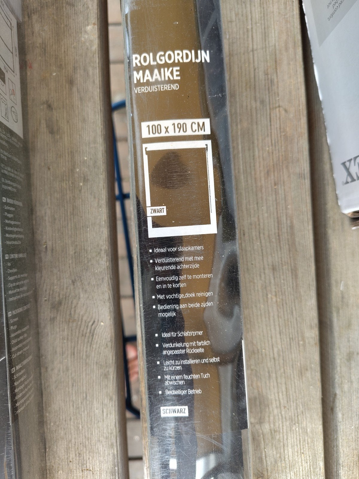 Rolgordijn Kwantum Maaike verduisterend zwart 60x190 cm, Ophalen, Rolgordijn, Zwart, Nieuw