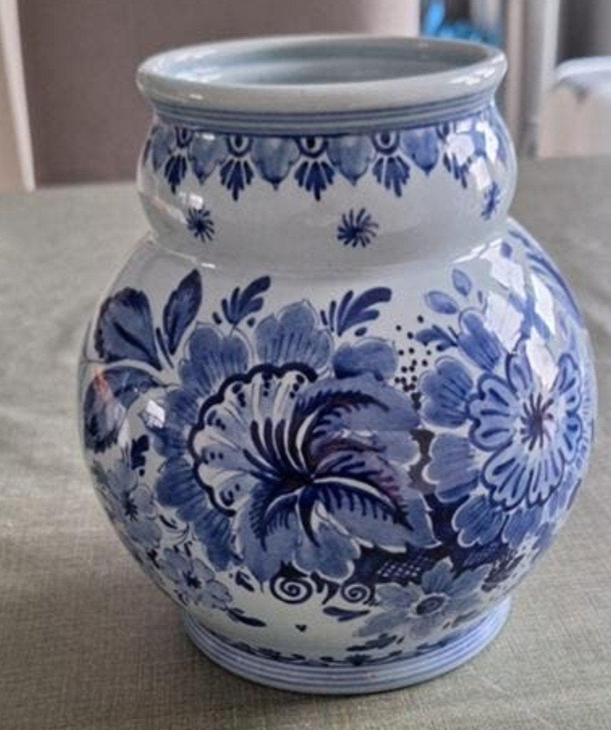 Delfts Blauwe Vaas - Handgeschilderd Schoonhoven, Ophalen of Verzenden