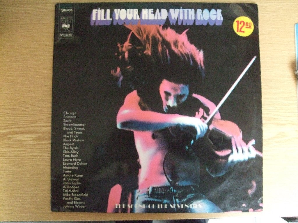 DUBBEL LP   FILL YOUR HEAD WITH ROCK   SANTANA - CHICAGO, Cd's en Dvd's, Ophalen of Verzenden, Zo goed als nieuw, 12 inch, Poprock