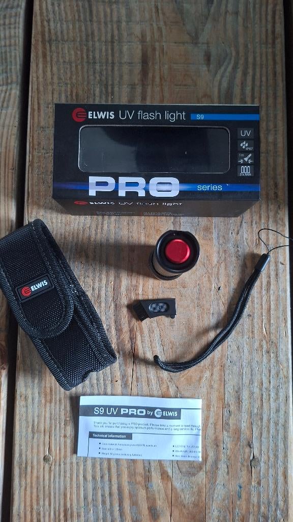 Elwis UV Flashlight S9 UV zaklamp Vocht en Lekkage NIEUW, Caravans en Kamperen, ., Nieuw, Ophalen of Verzenden, .