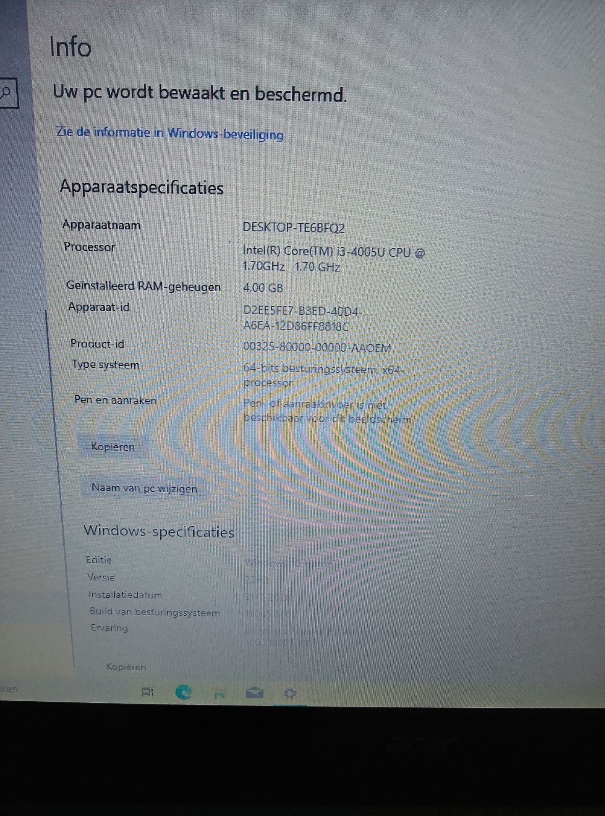 Acer 27 inch laptop met 128GB SSD en Nvidia GeForce, Computers en Software, 128GB, Gebruikt, Met videokaart, Qwerty