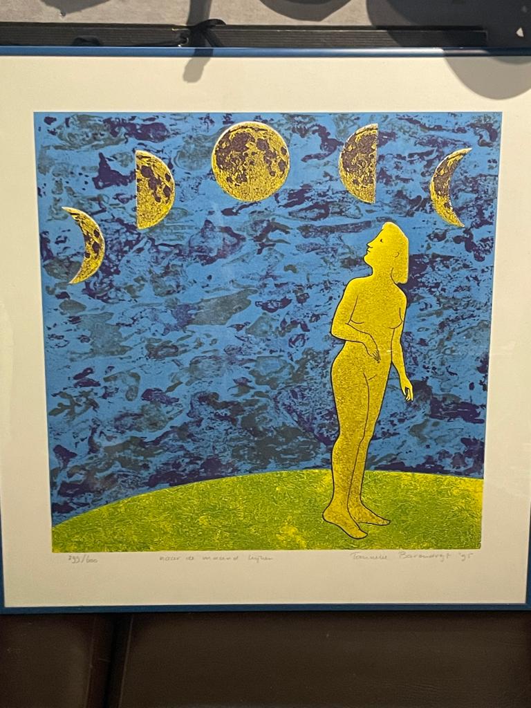 Kunstwerk Tanneke Barendregt (1995): ‘Naar de maan kijkend’, Ophalen of Verzenden