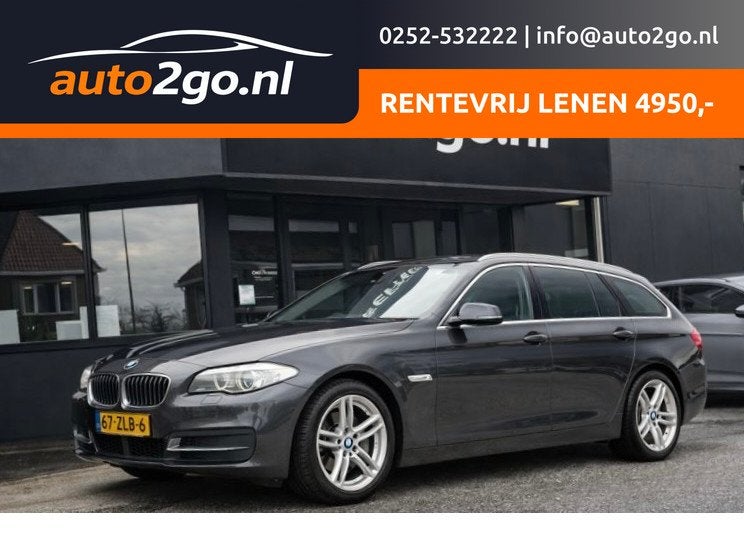 BMW 5 Serie Touring 528i AUT8 HIGH EXECUTIVE SPORTLEDER NAVI, Auto's, BMW, Automaat, Euro 5, Gebruikt, Zwart