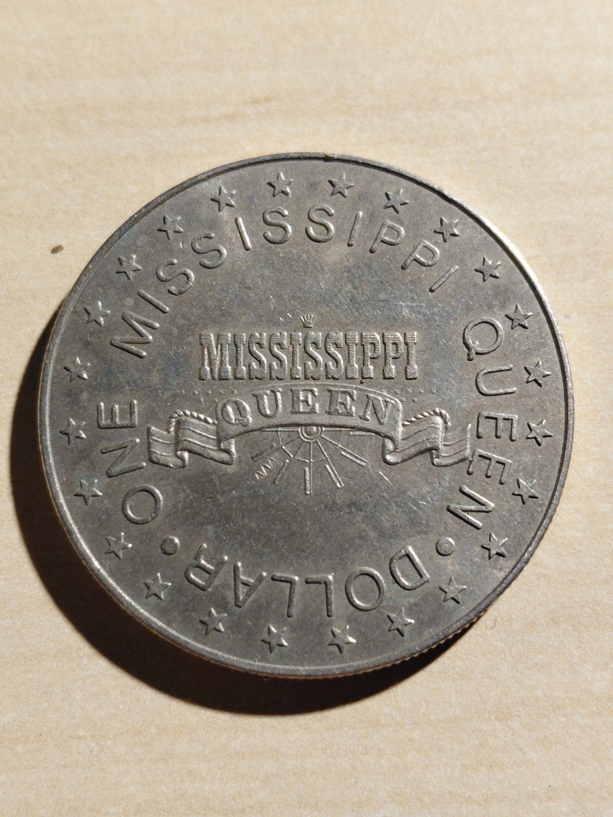 Mississippi Queen One Dollar munt USA, Ophalen of Verzenden, Losse munt