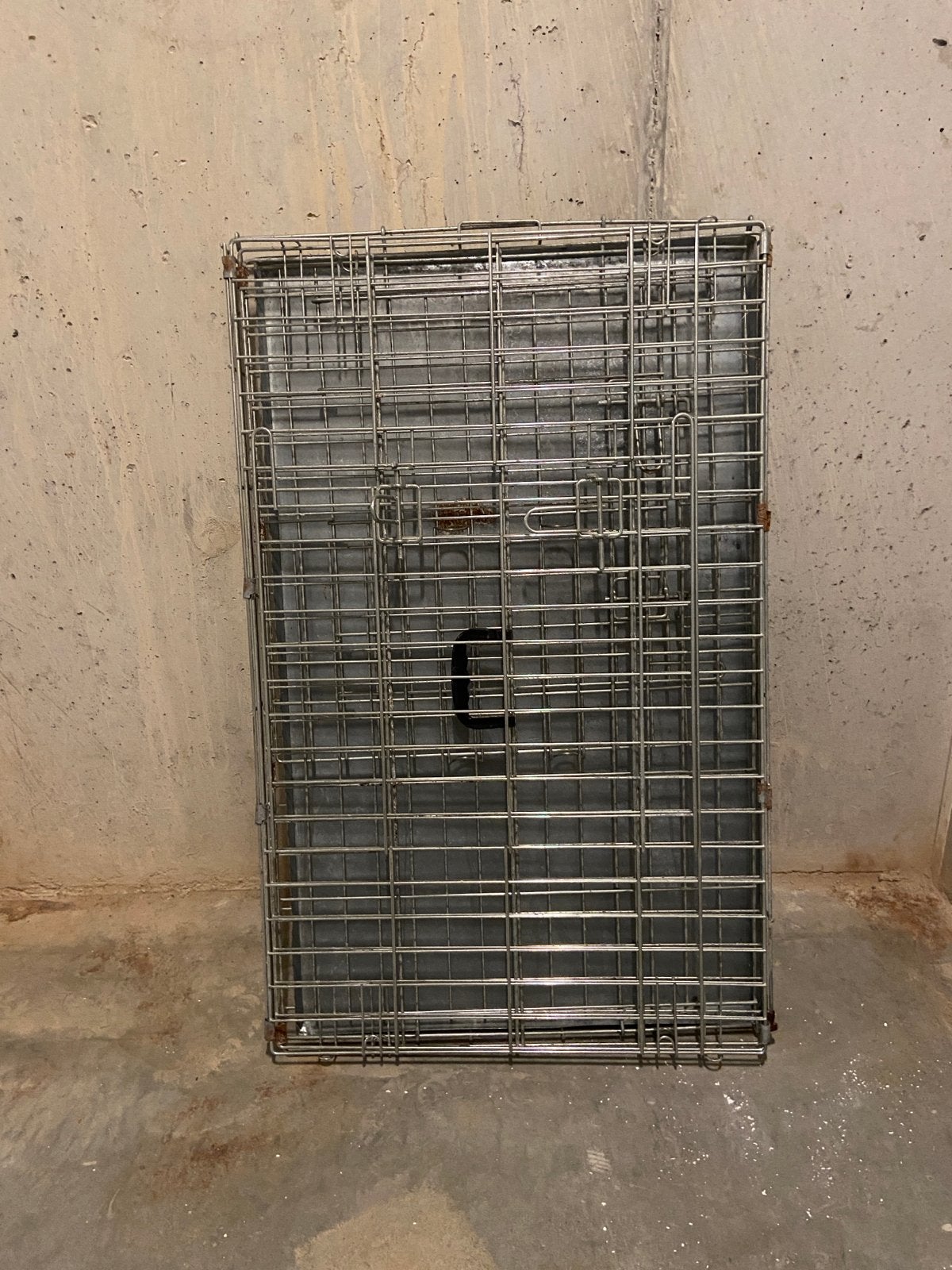 Inklapbare metalen hondenbench, Ophalen, Gebruikt