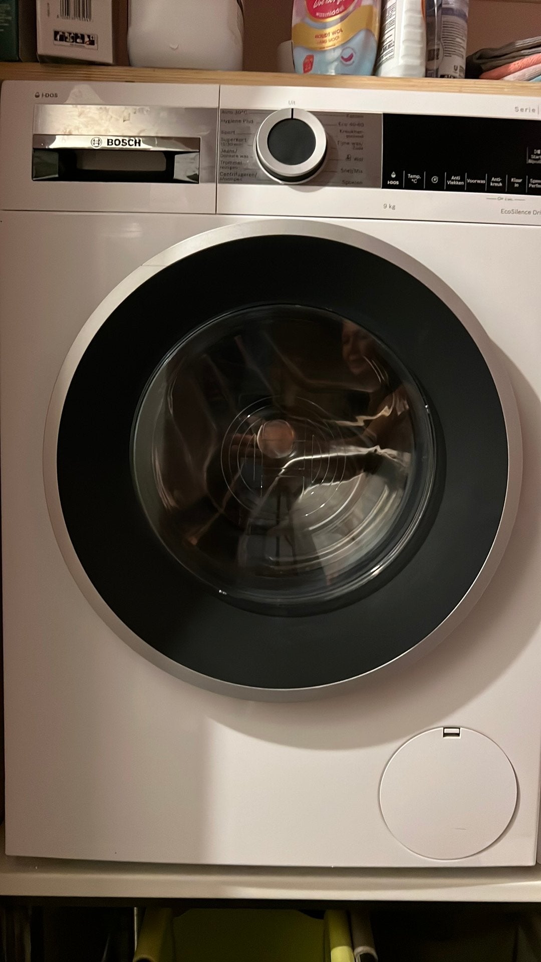 Bosch wasmachine eco silence drive 9 kg  1400 toeren, Ophalen, 1200 tot 1600 toeren, Gebruikt, 8 tot 10 kg