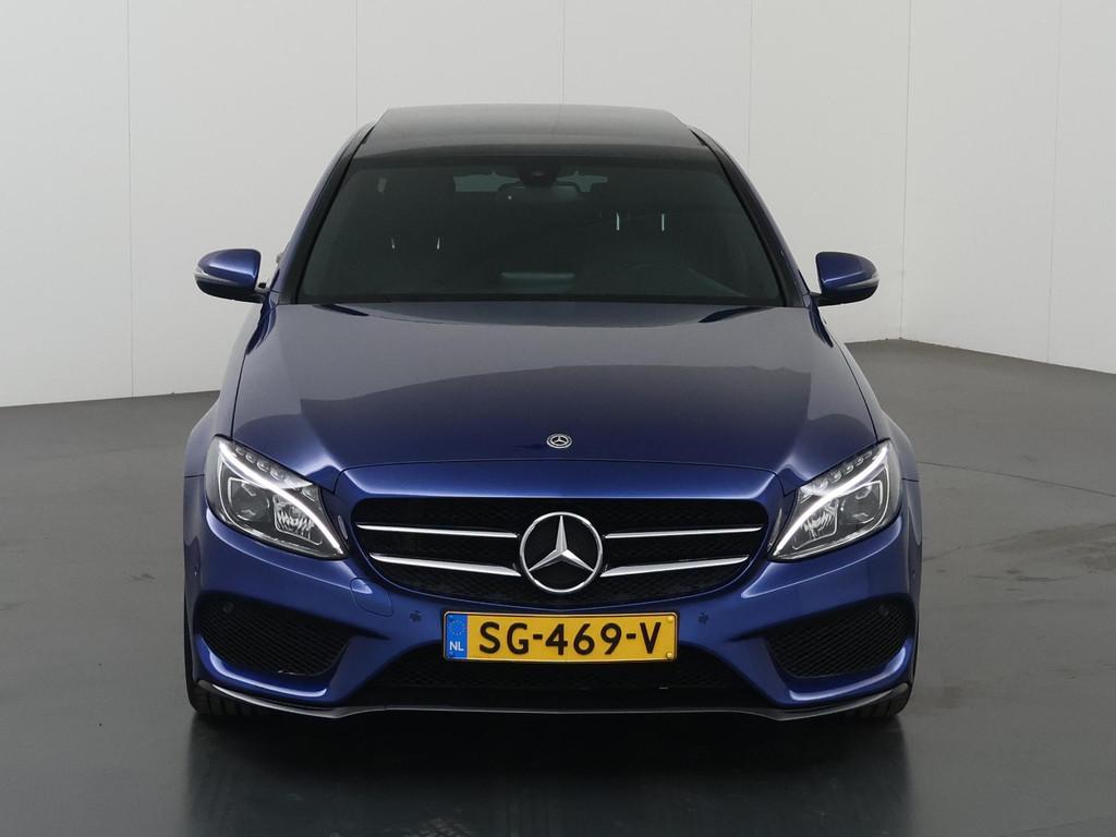 Mercedes-Benz C-klasse 160 Sport Edition | Panoramadak | AMG, Auto's, Mercedes-Benz, 4 cilinders, 129 pk, Blauw, Bedrijf