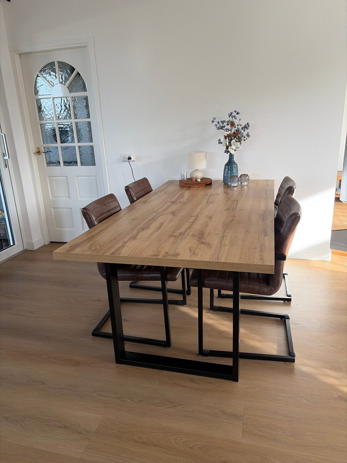 Eettafel 200x100 cm, Ophalen, Gebruikt, 200 cm of meer, 50 tot 100 cm