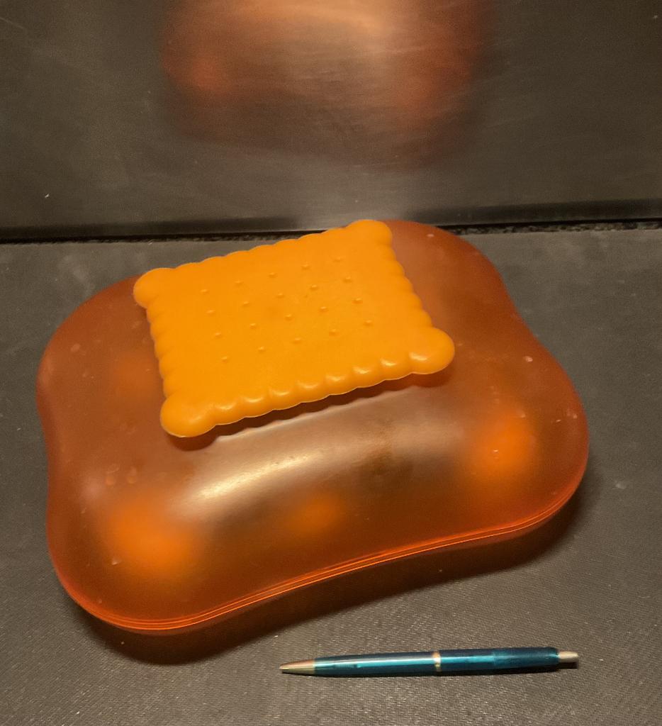 ALESSI Mary Biscuit - Koektrommel - Oranje, Ophalen, Gebruikt, Kunststof, Voorraadpot